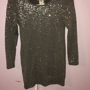 teen size grey sequin dress